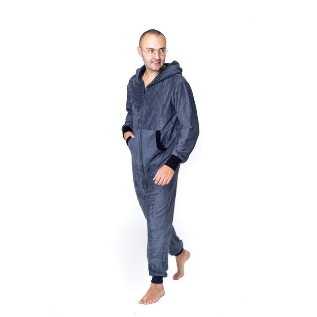 Sofa Killer dark grey bamboo frottee men onesie