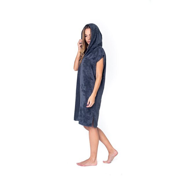 Sofa Killer dark grey bamboo frottee women poncho