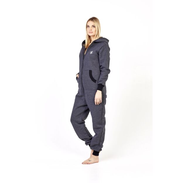 Sofa Killer dark grey onesie with a zipper in the back