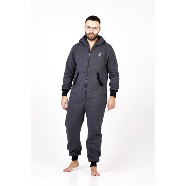 Sofa Killer dark grey onesie with a zipper in the back