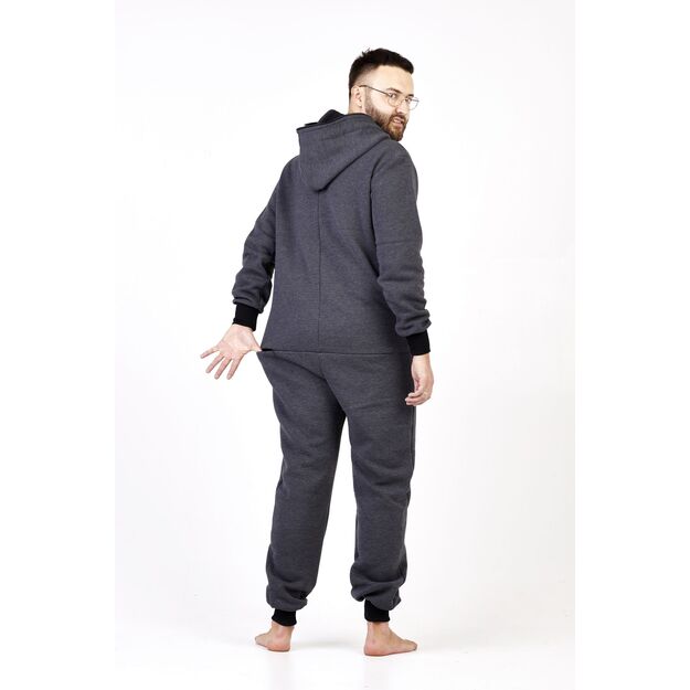 Sofa Killer dark grey onesie with a zipper in the back