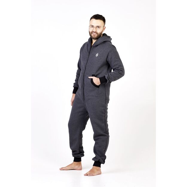 Sofa Killer dark grey onesie with a zipper in the back