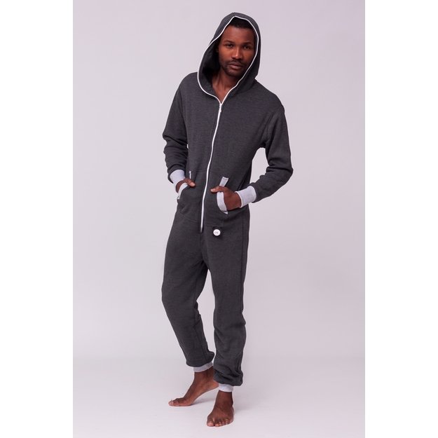 Sofa Killer dark grey onesie with grey cuff