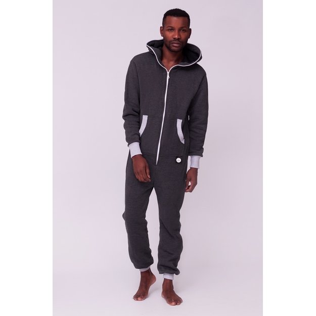 Sofa Killer dark grey onesie with grey cuff