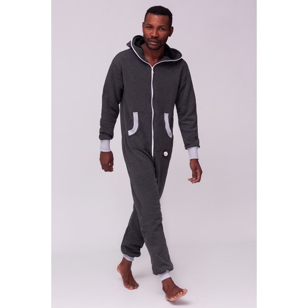 Sofa Killer dark grey onesie with grey cuff