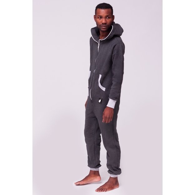 Sofa Killer dark grey onesie with grey cuff