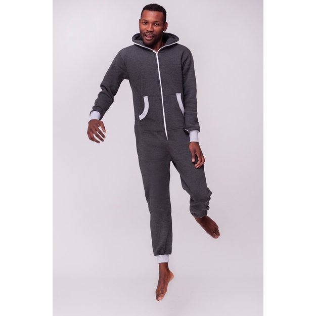 Sofa Killer dark grey onesie with grey cuff