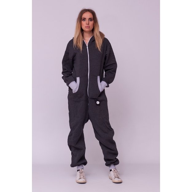 Sofa Killer dark grey onesie with light grey cuff