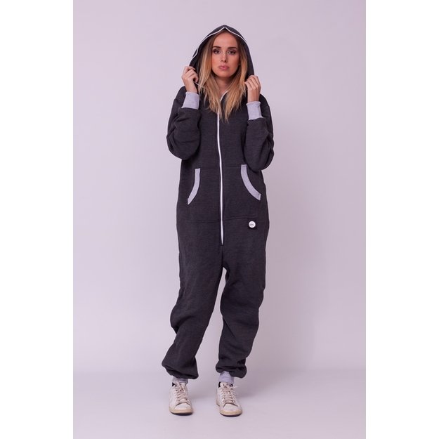 Sofa Killer dark grey onesie with light grey cuff