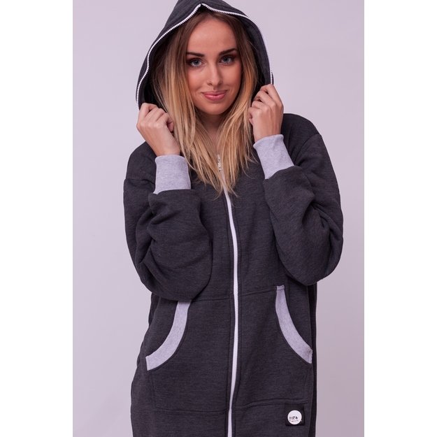 Sofa Killer dark grey onesie with light grey cuff