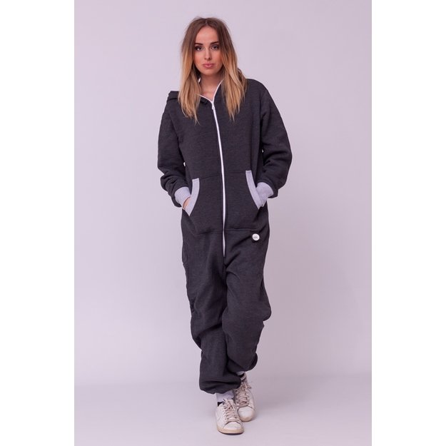 Sofa Killer dark grey onesie with light grey cuff