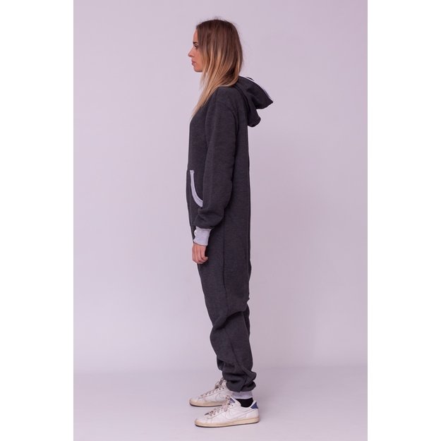 Sofa Killer dark grey onesie with light grey cuff