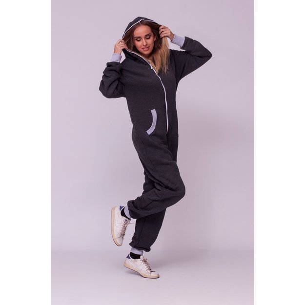 Sofa Killer dark grey onesie with light grey cuff