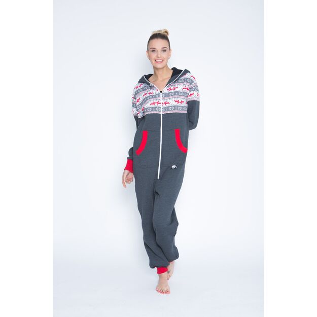 Sofa Killer dark grey onesie with Nordic applications