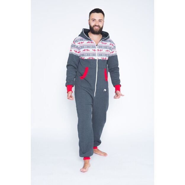 Sofa Killer dark grey onesie with Nordic applications