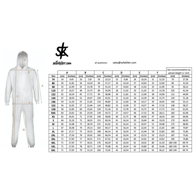 Sofa Killer dark grey onesie with Nordic applications