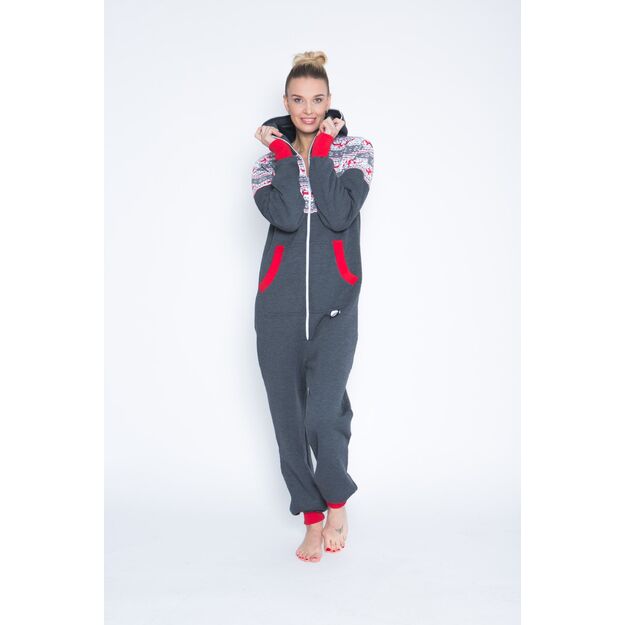 Sofa Killer dark grey onesie with Nordic applications