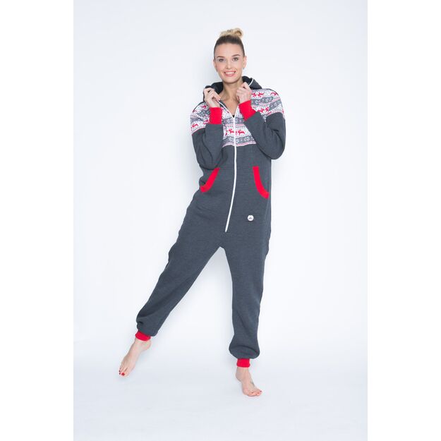 Sofa Killer dark grey onesie with Nordic applications