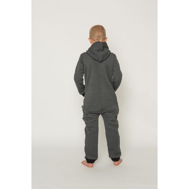 Sofa Killer dark grey unisex kids onesie with zipper in the back