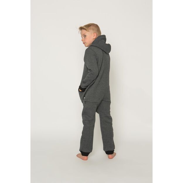 Sofa Killer dark grey unisex kids onesie with zipper in the back