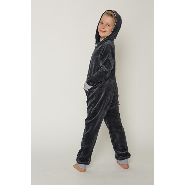 Sofa Killer dark grey unisex kids velours onesie