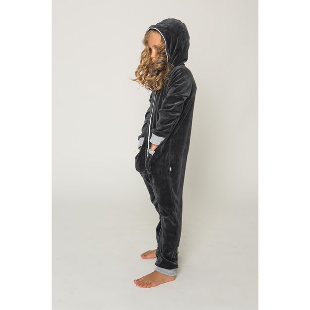 Sofa Killer dark grey unisex kids velours onesie