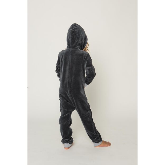 Sofa Killer dark grey unisex kids velours onesie