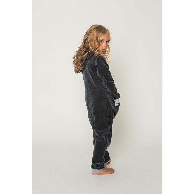 Sofa Killer dark grey unisex kids velours onesie