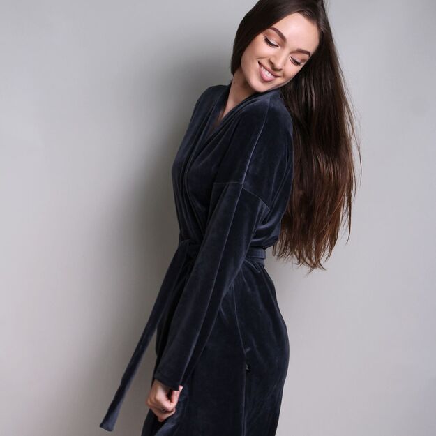 Sofa Killer dark grey velours robe