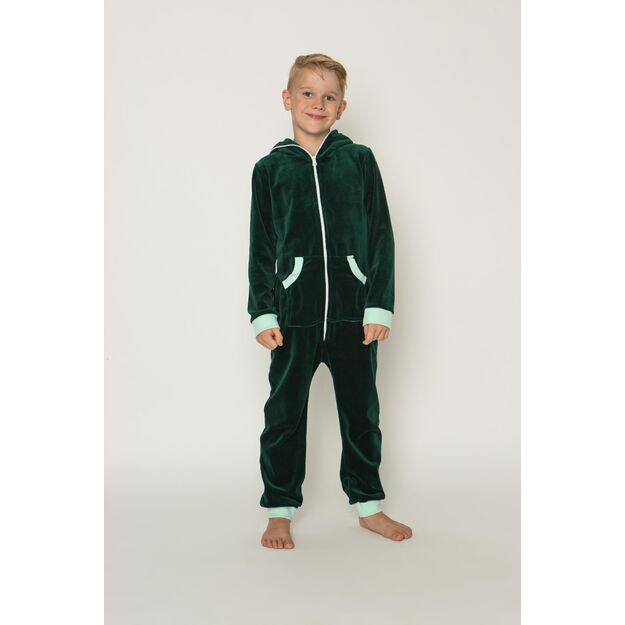 Sofa Killer emerald green unisex kids velours onesie