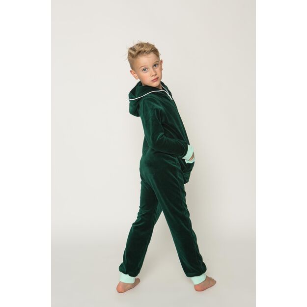 Sofa Killer emerald green unisex kids velours onesie