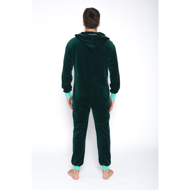 Sofa Killer emerald green velours men onesie