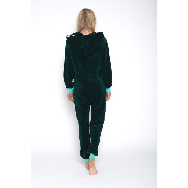 Sofa Killer emerald green velours onesie