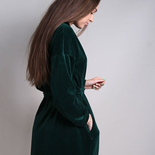 Sofa Killer emerald green velours robe