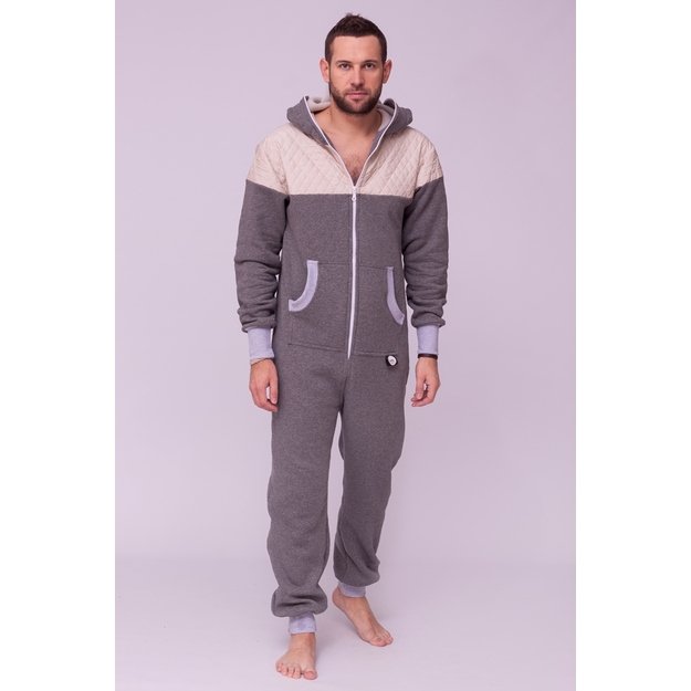 Sofa killer grey onesie with light grey applications CREAMY