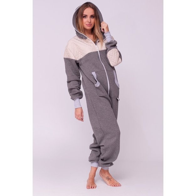 Sofa killer grey onesie with light grey applications CREAMY