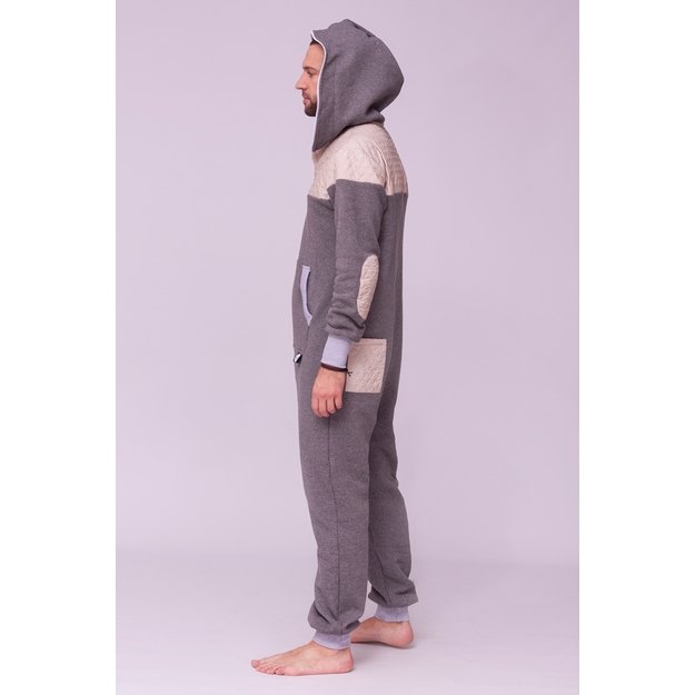 Sofa killer grey onesie with light grey applications CREAMY