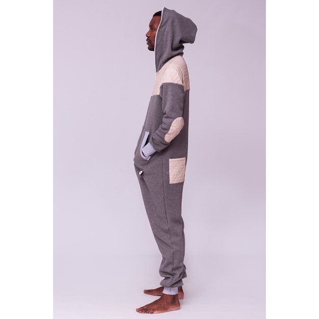 Sofa killer grey onesie with light grey applications CREAMY