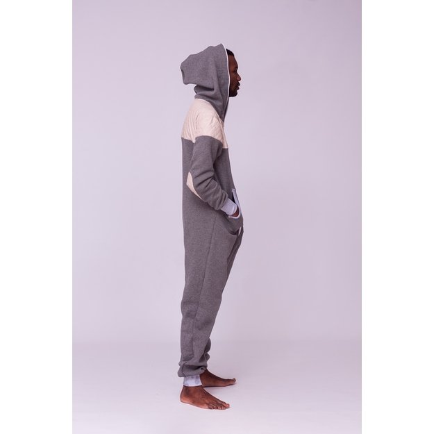 Sofa killer grey onesie with light grey applications CREAMY