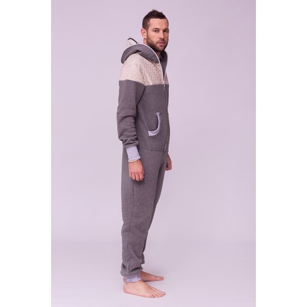 Sofa killer grey onesie with light grey applications CREAMY