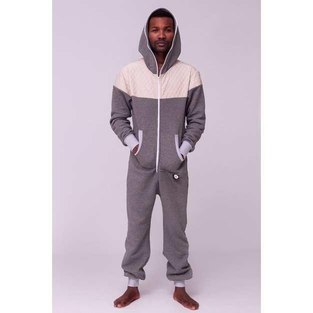 Sofa killer grey onesie with light grey applications CREAMY