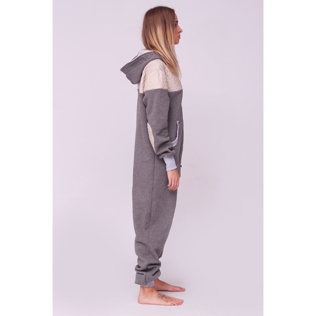 Sofa killer grey onesie with light grey applications CREAMY