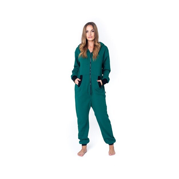 Sofa Killer haki onesie with a zipper in the back