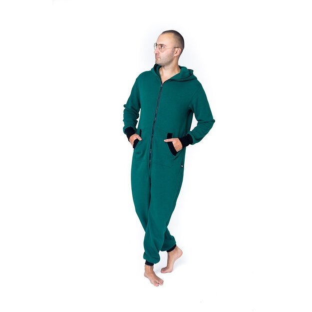 Sofa Killer haki onesie with a zipper in the back