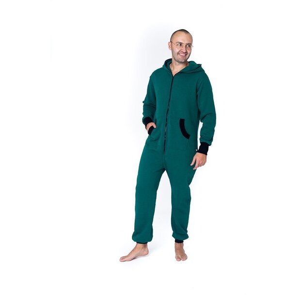 Sofa Killer haki onesie with a zipper in the back