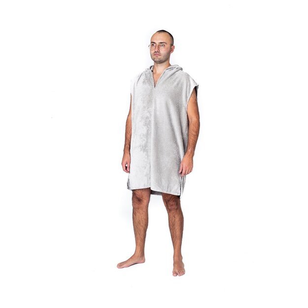 Sofa Killer light grey bamboo frottee men poncho