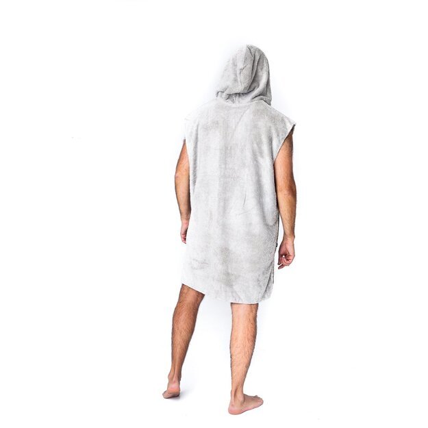 Sofa Killer light grey bamboo frottee men poncho