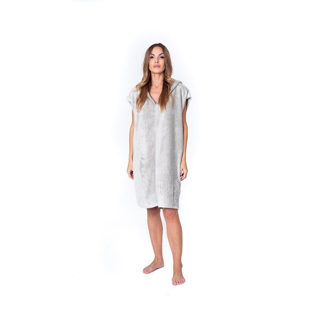 Sofa Killer light grey bamboo frottee women poncho