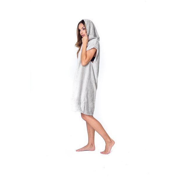 Sofa Killer light grey bamboo frottee women poncho