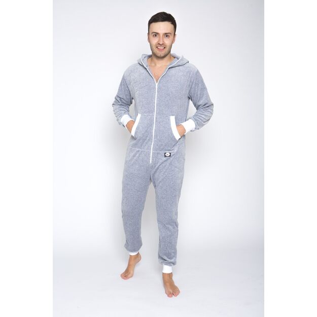 Sofa Killer light grey color summer velours onesie